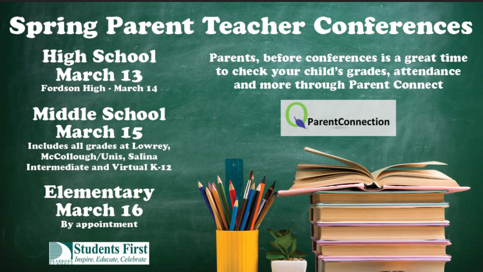 Parent Conferences at Stout Middle School is on March 15 at 4:00PM – 7:00PM