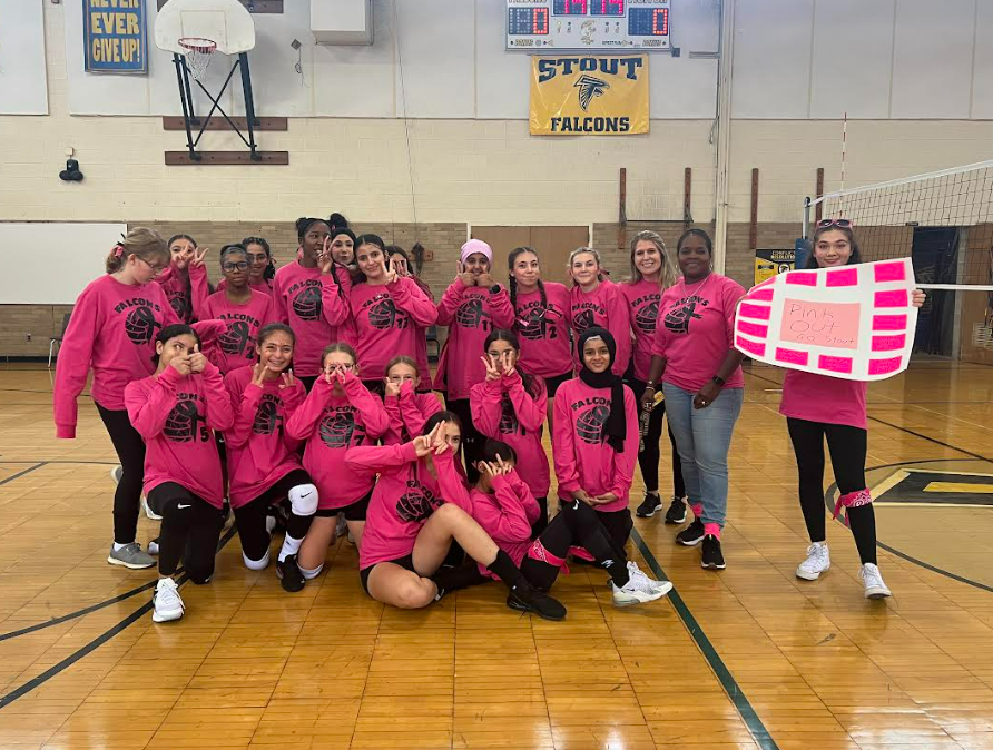 Great Job to Stout Students and Staff on our Pink Out Activities!
