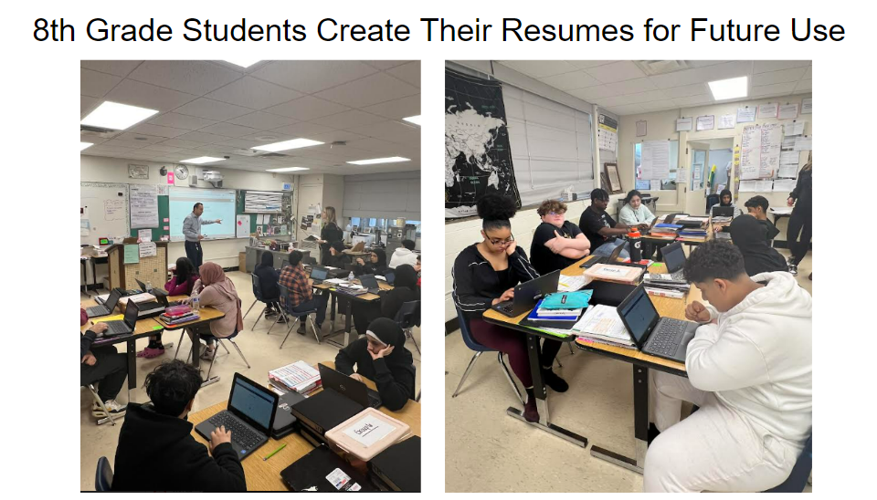 8th Grade Stout Students Create Their Resumes