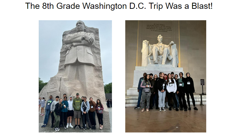 8th Grade Stout Students Have a Great Time in Washington D.C.