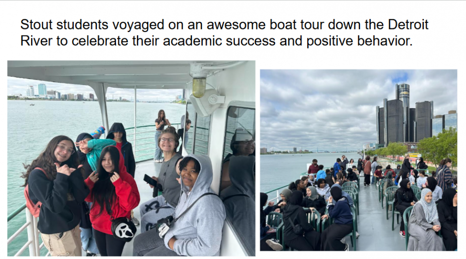 8th Grade Stout Students Take a Boat Ride Down the Detroit River