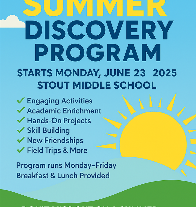 Stout Summer Discovery Program Starts on Monday, June 23, 2025!