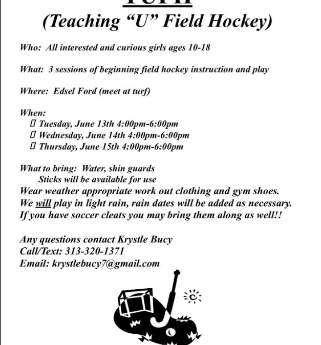 Field Hockey Opportunity for Girls at Edsel Ford High School