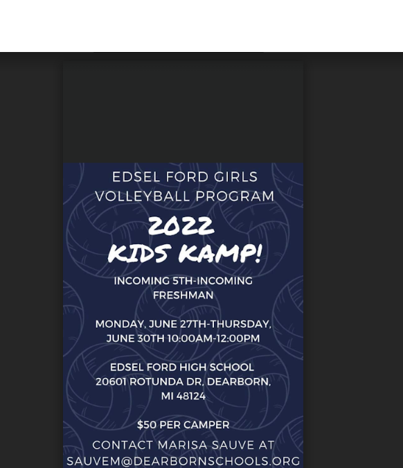 Edsel Ford Girls Volleyball Program for Incoming 5th-9th Graders